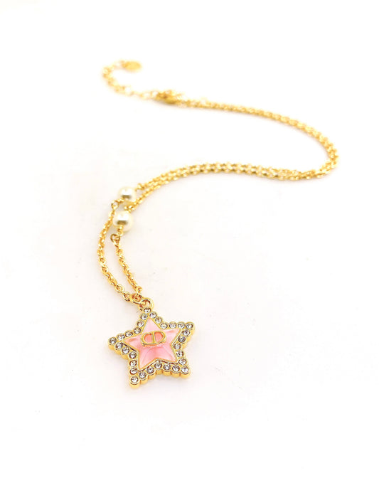 DEM284  New Arrive Fashion  with Diamond Stars Pearl  Necklce for Woman Jewelry To Choose Gift