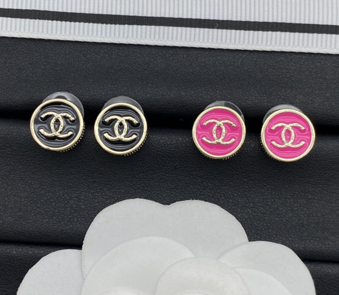 CEM216 New Arrive Fashion  Hot Sale  with Diamond Heart Earring  for Woman Jewelry Black and Pink Color To Choose Gift