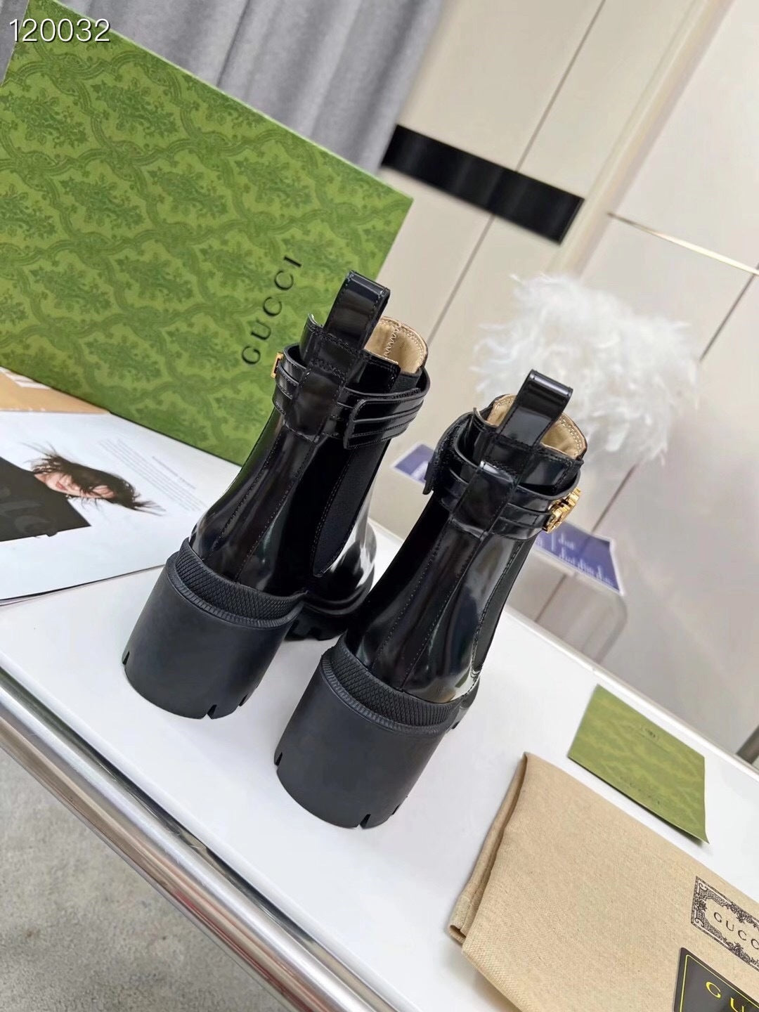 GEM106 Womens Ankle Boots 2025 Thick Bottom Platform Woman Shoes Zipper Fashion Female Luxury Designer Boot Casual Ladies MartinBoots combat Boots