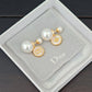 DEM282 New Arrive Fashion  Hot Sale  with Pearl Earring  for Woman 2color Jewelry To Choose Gift