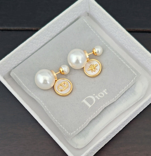 DEM282 New Arrive Fashion  Hot Sale  with Pearl Earring  for Woman 2color Jewelry To Choose Gift