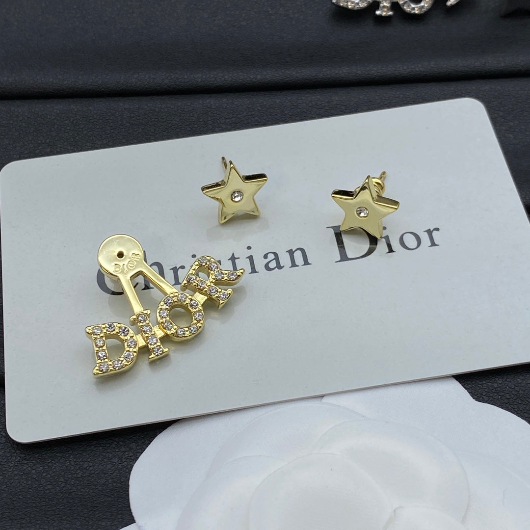 DEM254 New Arrive Fashion  with Diamond Pearl Stars Earring  for Woman Jewelry To Choose