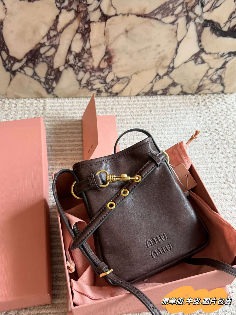 MIU03 New arrive fashion black brown color bag for woman beautiful gift to choose gift size to choose 18*17cm