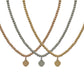 TEM40  New Fashion Titanium Steel Gold Silver Rose Color Love /Necklace for Women Charm Necklace Couples Gift