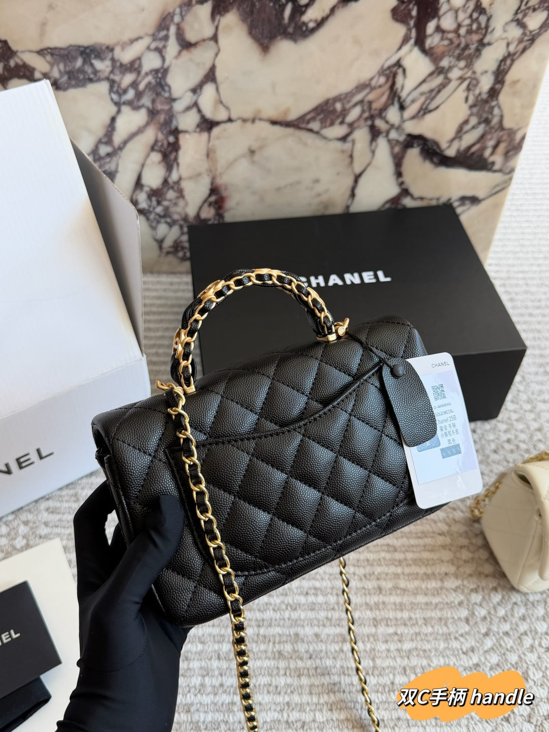 CEM248 designer shoulder bags classic flap patterned chain shoulder crossbody black white bag 20*12cm
