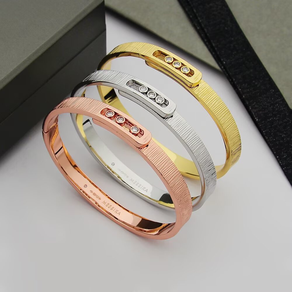 MEM09 Designer Bracelet 18k Gold Plated Bangle Luxury Brand Love Designed Bangles For Women High Sense Bracelets Fashion Accessories Party Jewelry