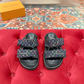 LEM454 Designer women Slippers sandals shoes for women mix color shoes high quality size 4.5cm