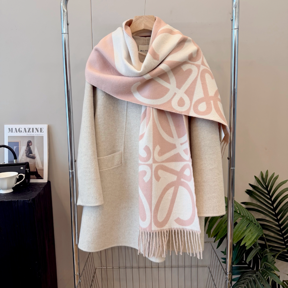 LOEM03 new arrive  Hot sale pink black color fashion beautiful  scarf  for woman gift  to choose size 180*45cm