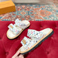 LEM453 Designer women Slippers sandals shoes for women mix color shoes high quality size 4.5cm