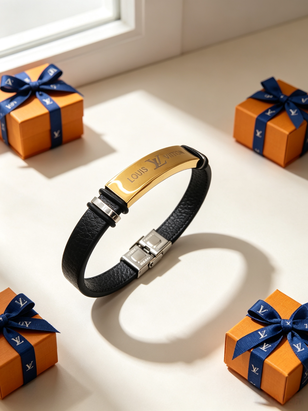 LEM567 New trendy three-dimensional metal letter bracelet a pair of ladies' accessories for couples