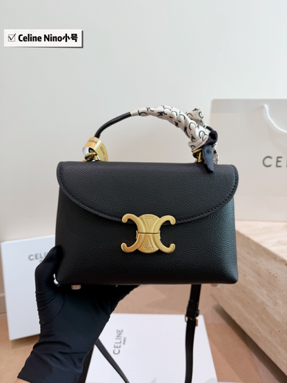 CLEM50 New arrive fashion black grey bag for woman hands bag beautiful gift to choose gift  20x13cm