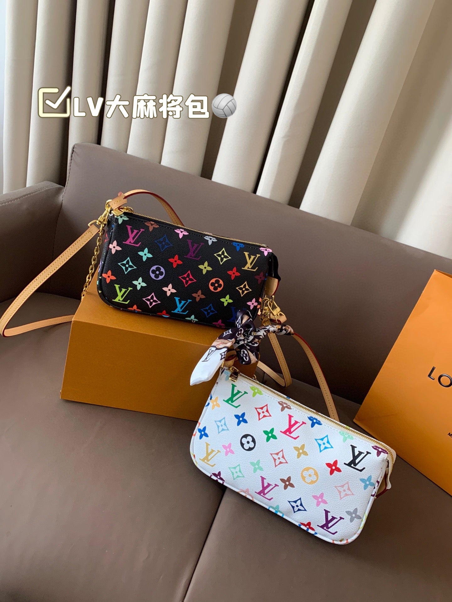 LEM314 New Arrive Hot Sale Black white design  Fashion wallet Bag It Come with Box 22*12cm