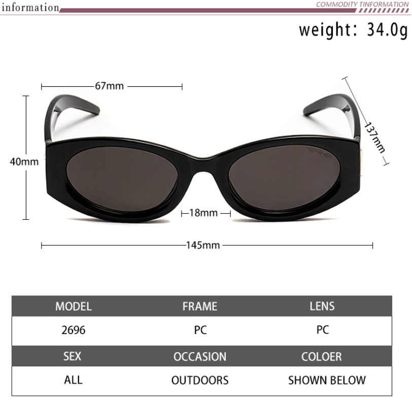 YLS03 Designer sunglasses luxury Spicy girl style sunglasses for women Sexy trend men gift glasses Beach shading UV protection polarized glasses with box