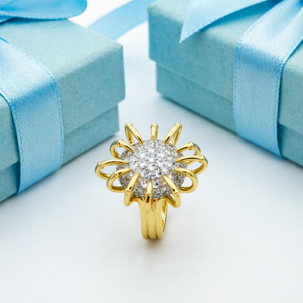 TEM52 Fashionable gold gemstone design exquisite ring women's jewelry the best choice for gift giving 6# 7# 8# 9#