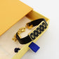 LEM265 Designer Jewelry Leather 18K Gold Plated Stainless steel Bracelet Womens Wedding Gifts