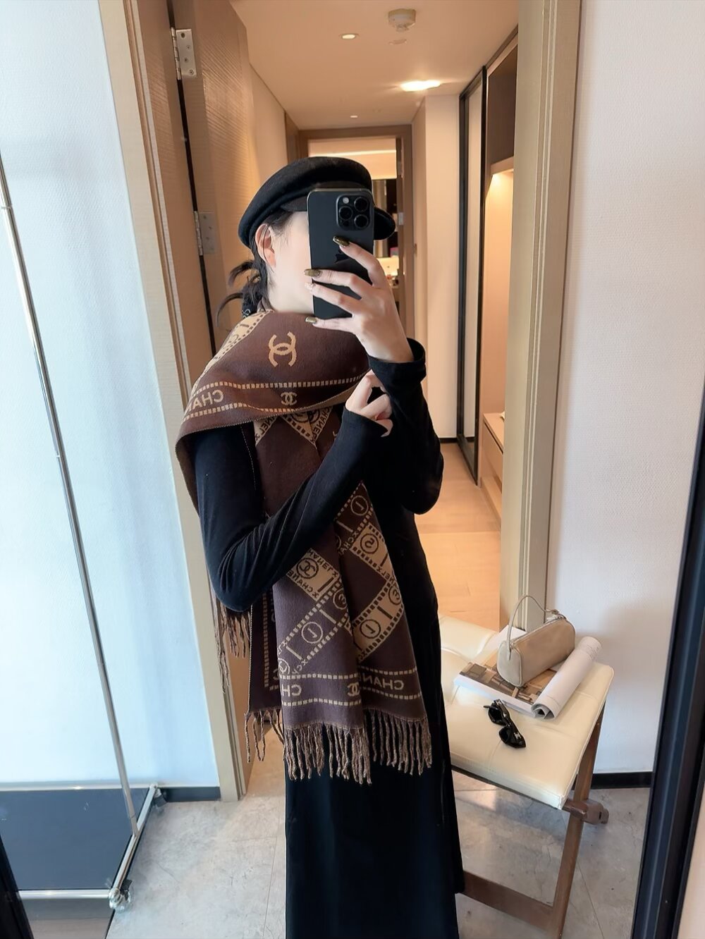 CEM186 Scarf Designer Classic Plaid Women Man Designer Scarf 100% Cashmere Scarves For Winter Warm Womens and mens Long Wrs SIZE  65*200cm