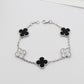 VEM32 Hot Sale Fashion 18k Akin Gold 4 Flowers Bracelet&bangle for Woman Size Jewelry Gift