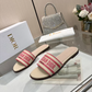 DEM345 Designer women Slippers red blue color sandals shoes for women high quality size 35 to 43