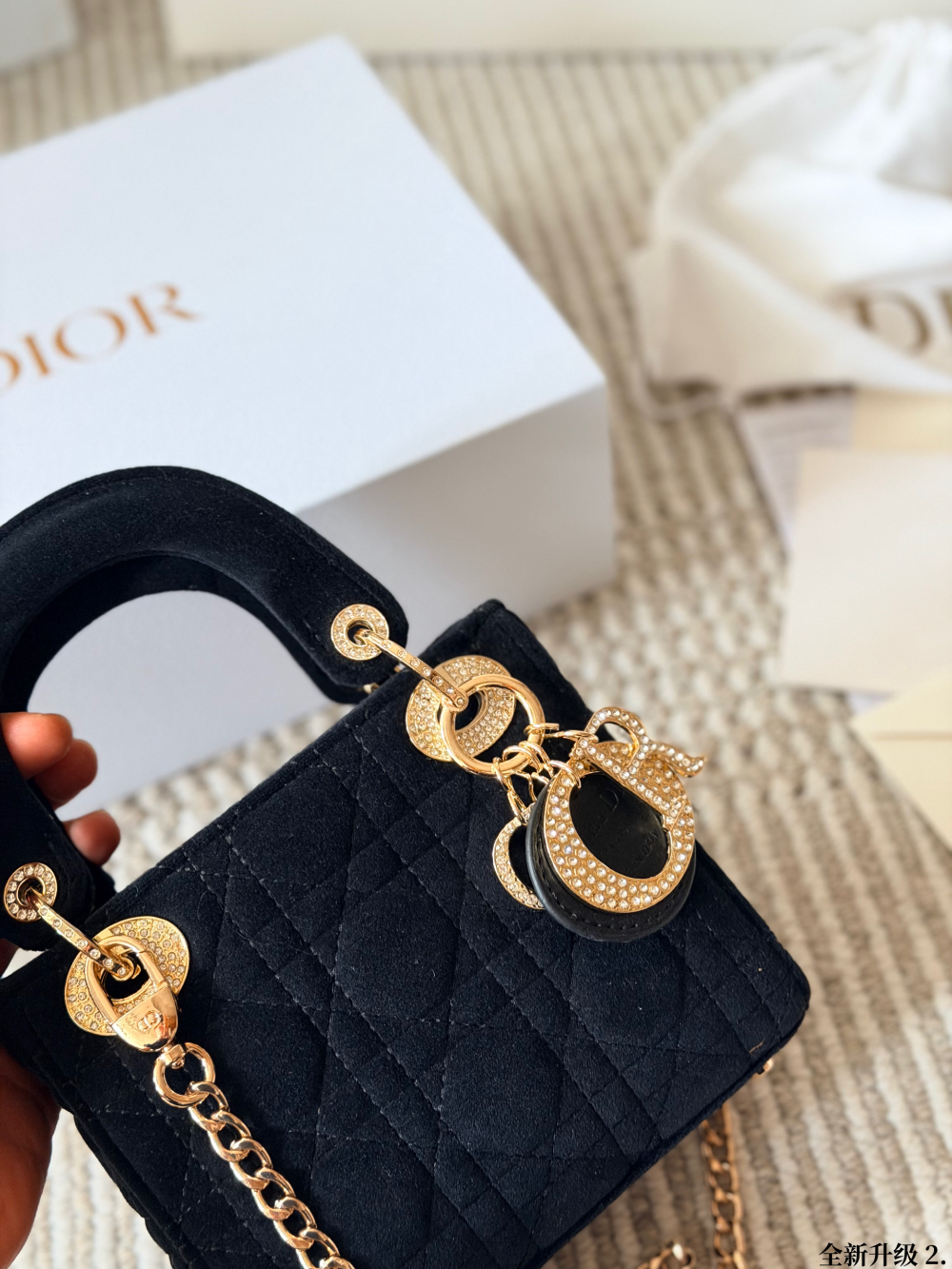 DEM347 New arrive fashion black red orange white blue color bag for woman beautiful gift to choose 17cm