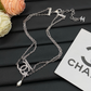 CEM496 Titanium steel  Hot sale fashion Necklace for woman silver color jewelry  for woman gift