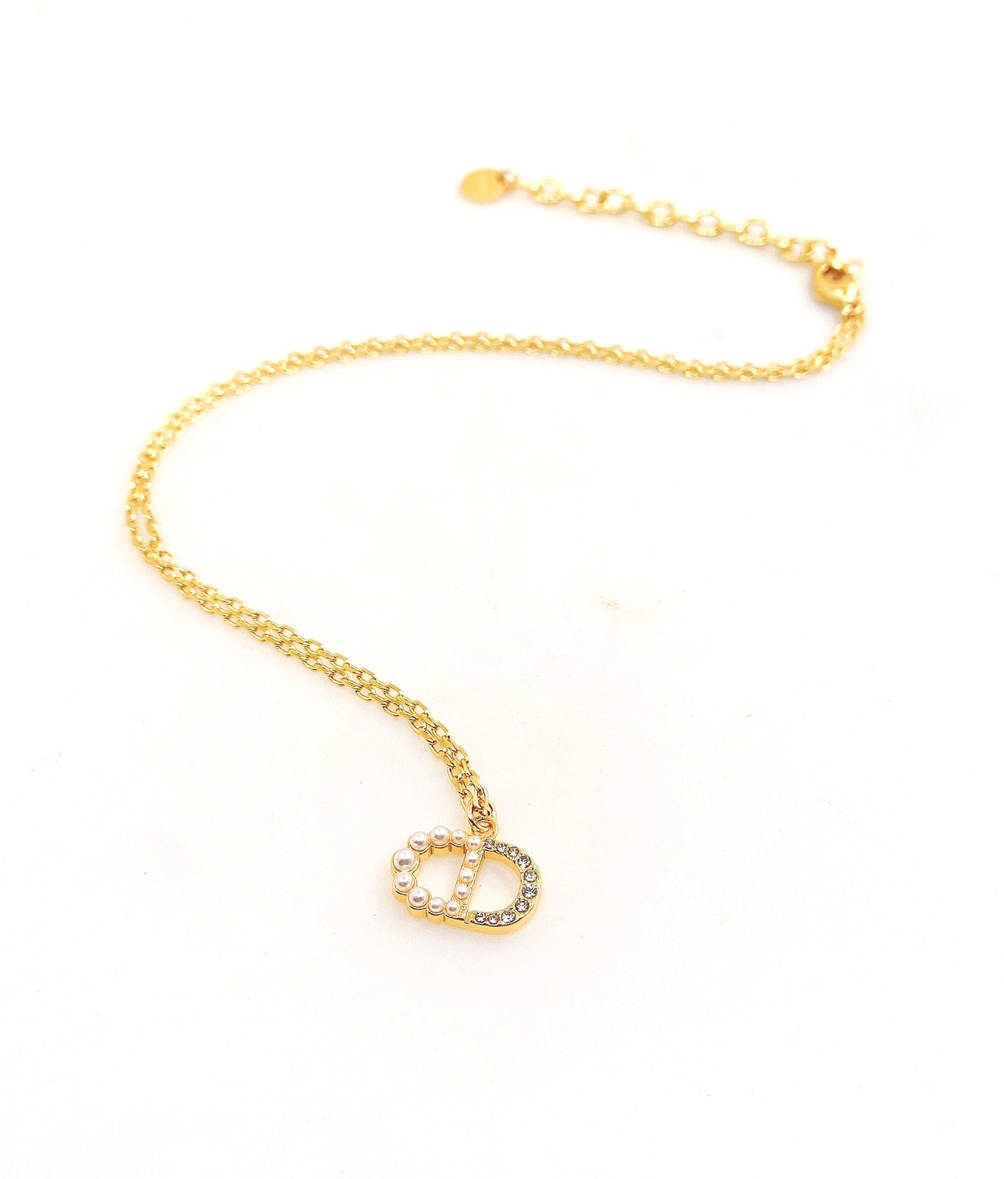DEM285  New Arrive Fashion  with Diamond Stars Pearl  Necklce for Woman Brass Material Jewelry To Choose Gift