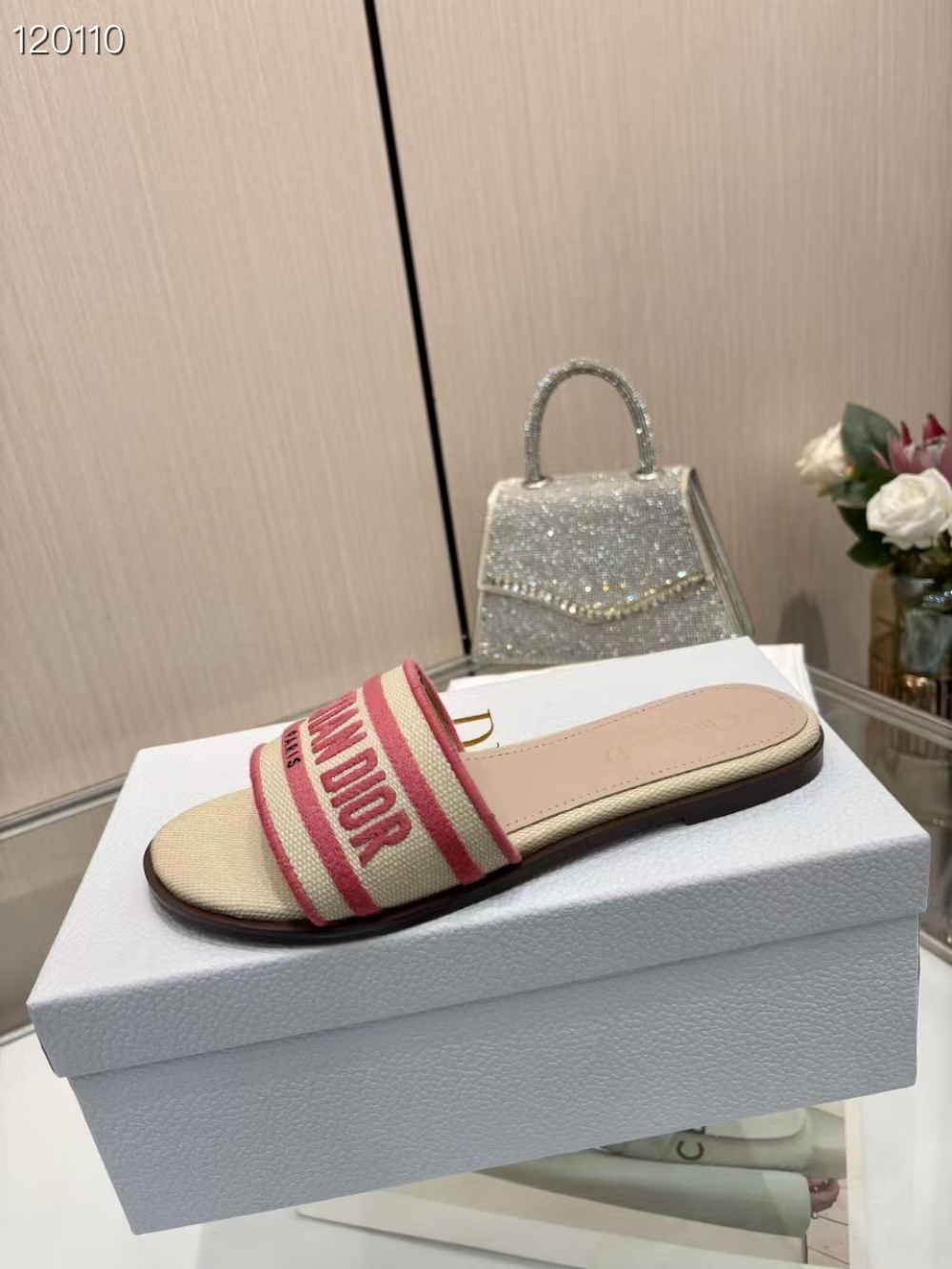 DEM345 Designer women Slippers red blue color sandals shoes for women high quality size 35 to 43