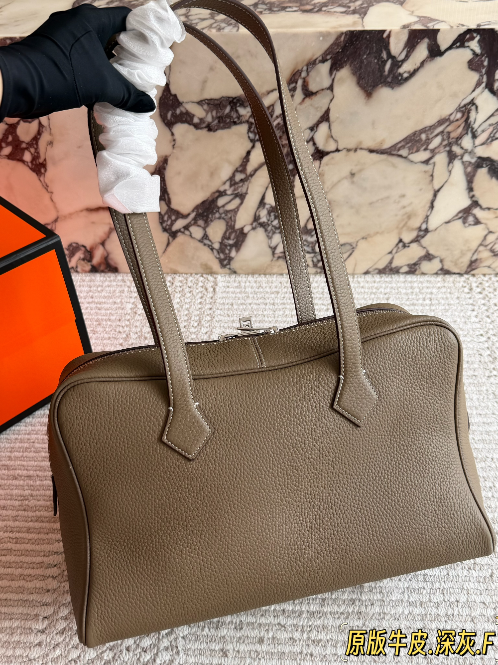 HEM145 New arrive fashion dark coffee brown caramel elephant gray bag for woman hands bag beautiful gift to choose gift  36*20cm