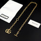 GEM151 New Arrive  Silver and Gold Color Necklace Fashion Design Charm for Women Jewelry 45cm Long
