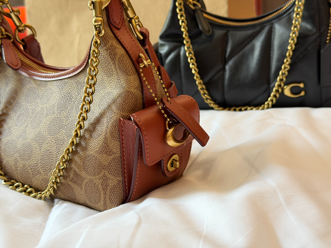 COEM08 New arrive fashion black brown bag for woman hands bag beautiful gift to choose gift 22*14cm