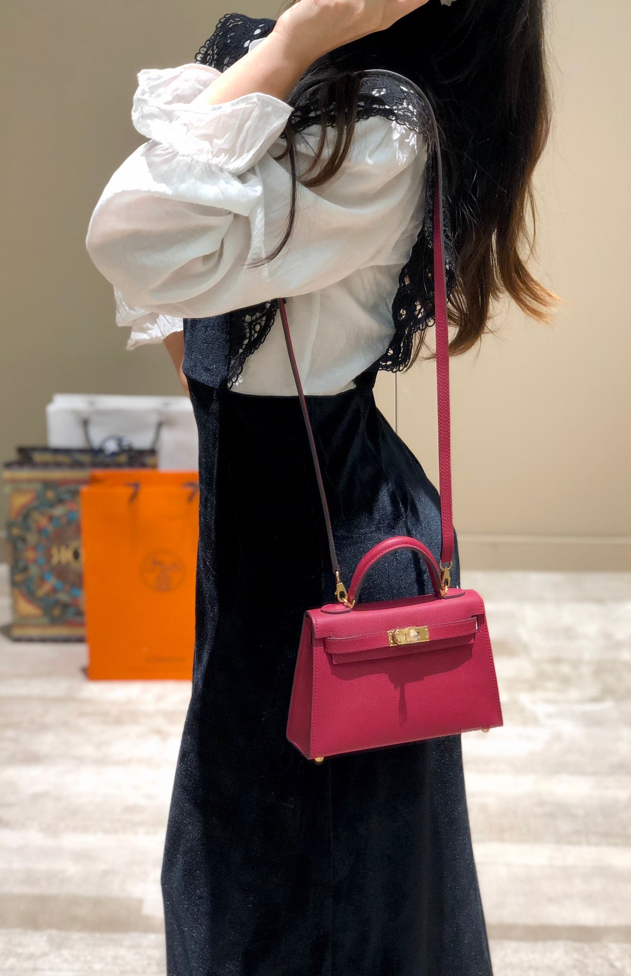 HEM90 TOP Original Top-grade original single-layer leather New Genuine Leather Women's Crossbody Stewardess