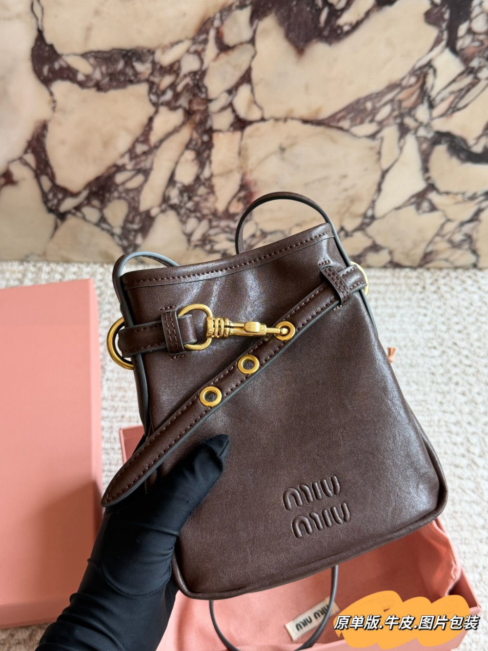 MIU03 New arrive fashion black brown color bag for woman beautiful gift to choose gift size to choose 18*17cm