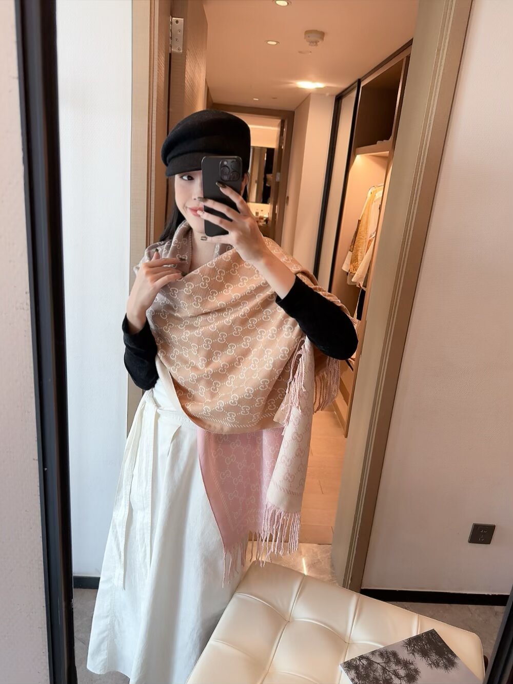 GEM125 new arrive  Hot sale 2color fashion beautiful  scarf  for woman gift  to choose no with box