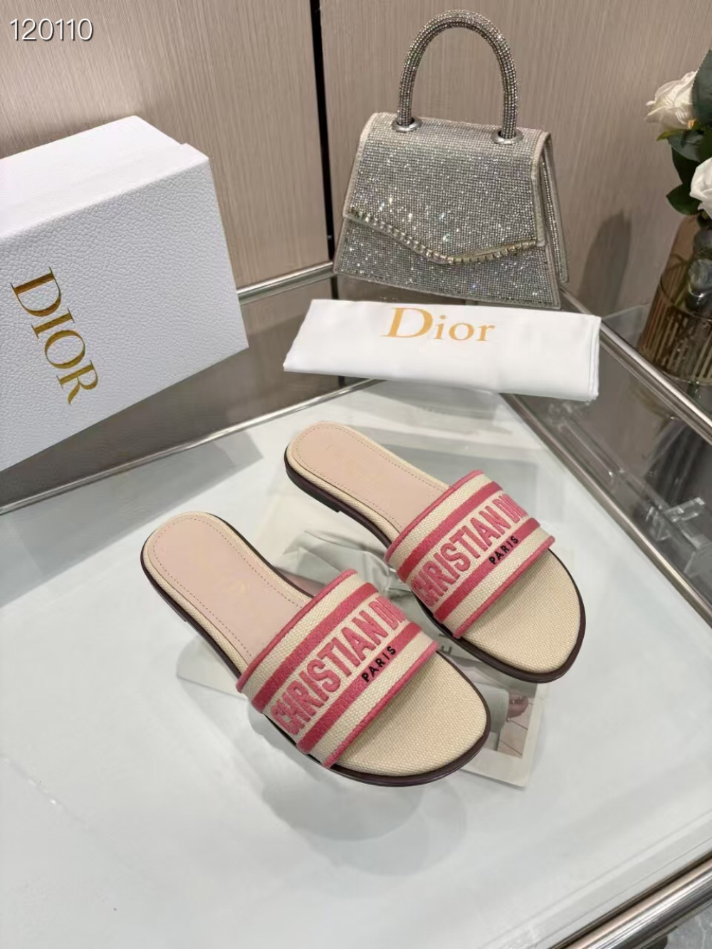 DEM345 Designer women Slippers red blue color sandals shoes for women high quality size 35 to 43