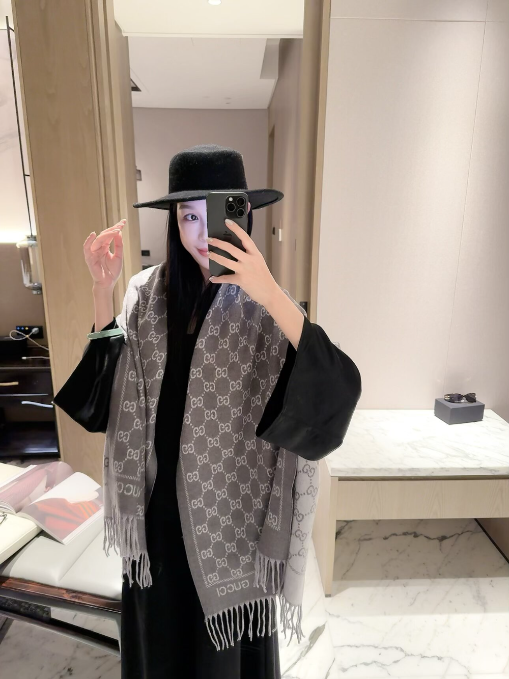 GEM268 new arrive  Hot sale dark gray color fashion beautiful  scarf  for woman gift  to choose 60x180cm
