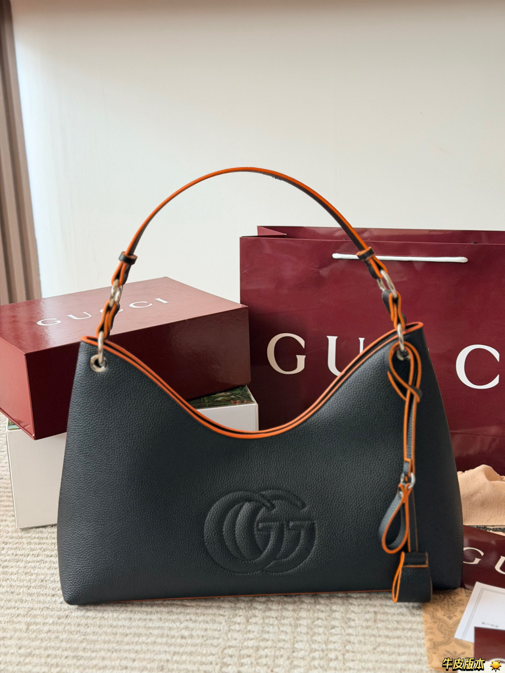 GEM276  New arrive fashion black brown red orange khaki bag for woman hands bag beautiful gift to choose gift 42x19cm