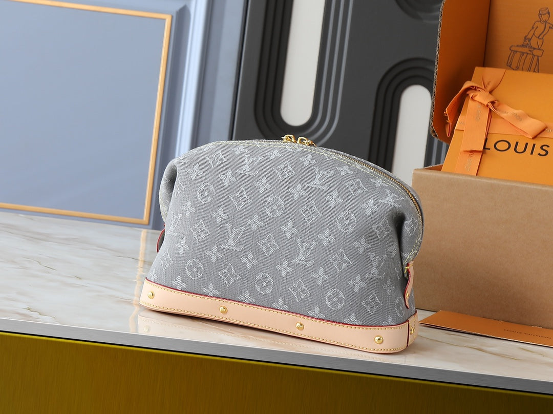 LEM280 Designer Bag Makeup Bag Luxury Cosmetic bag High Quality Women's Handbag Purse Cowhide travel Storage Bag Toiletry Bag Mini Brown vanity bag designer cosmetic bag 27 x 18 x 9cm