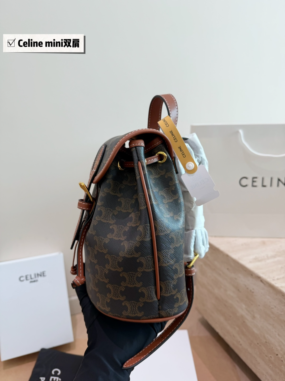 CLEM52 New arrive fashion brown bag for woman hands bag beautiful gift to choose gift  17*21cm