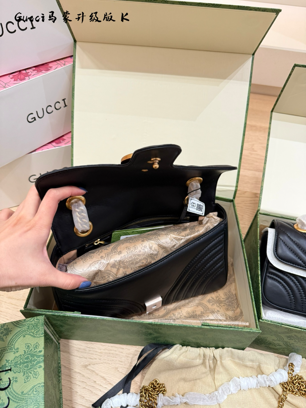 GEM229 New arrive fashion black white khaki color bag for woman beautiful gift to choose 3 size