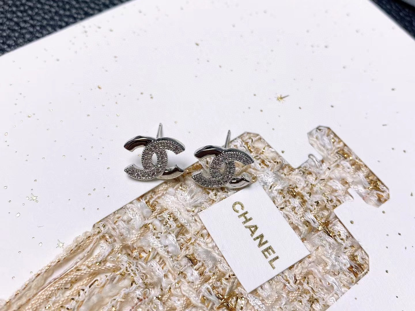 CEM253  New Arrive Gold and Silver  Color Earring Fashion Design with Diamond Earring Charm for Women Jewelry