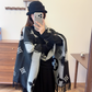 LEM531 new arrive  Hot sale black grey color fashion beautiful  scarf  for woman gift  to choose size 180*60cm