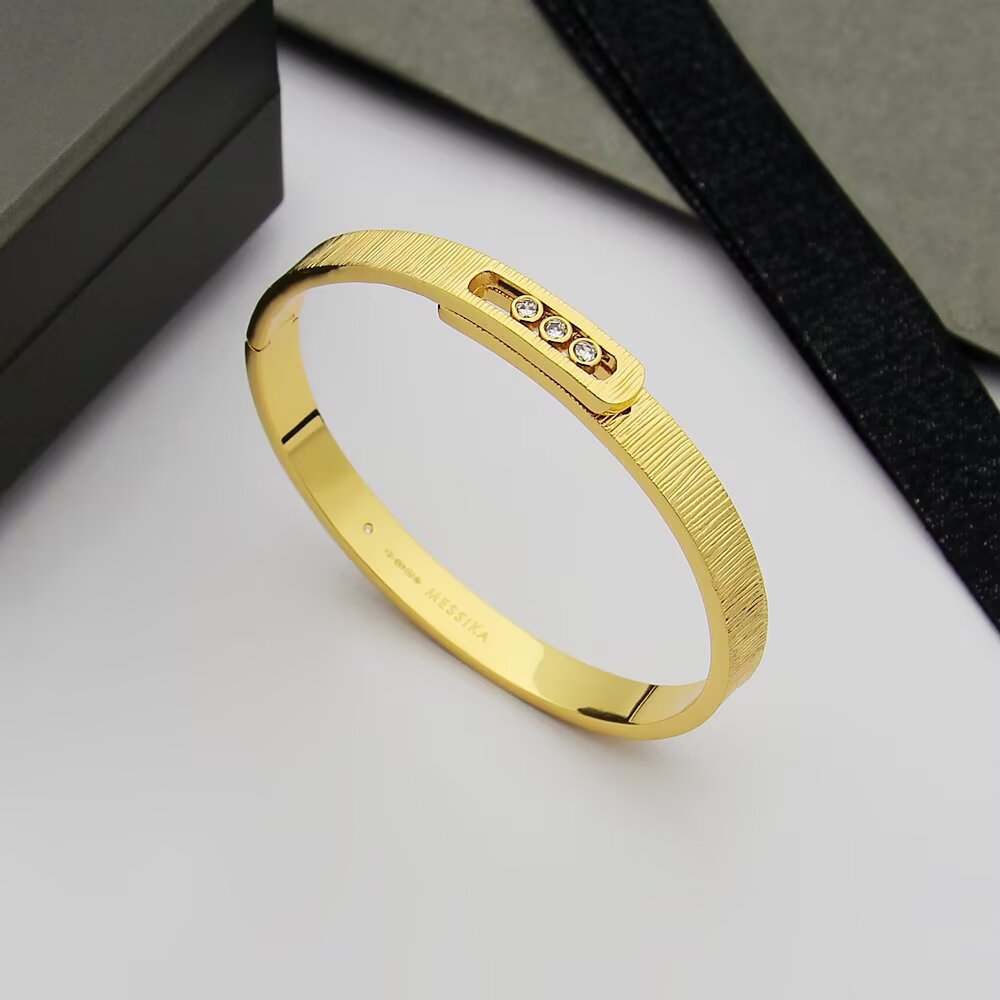 MEM09 Designer Bracelet 18k Gold Plated Bangle Luxury Brand Love Designed Bangles For Women High Sense Bracelets Fashion Accessories Party Jewelry