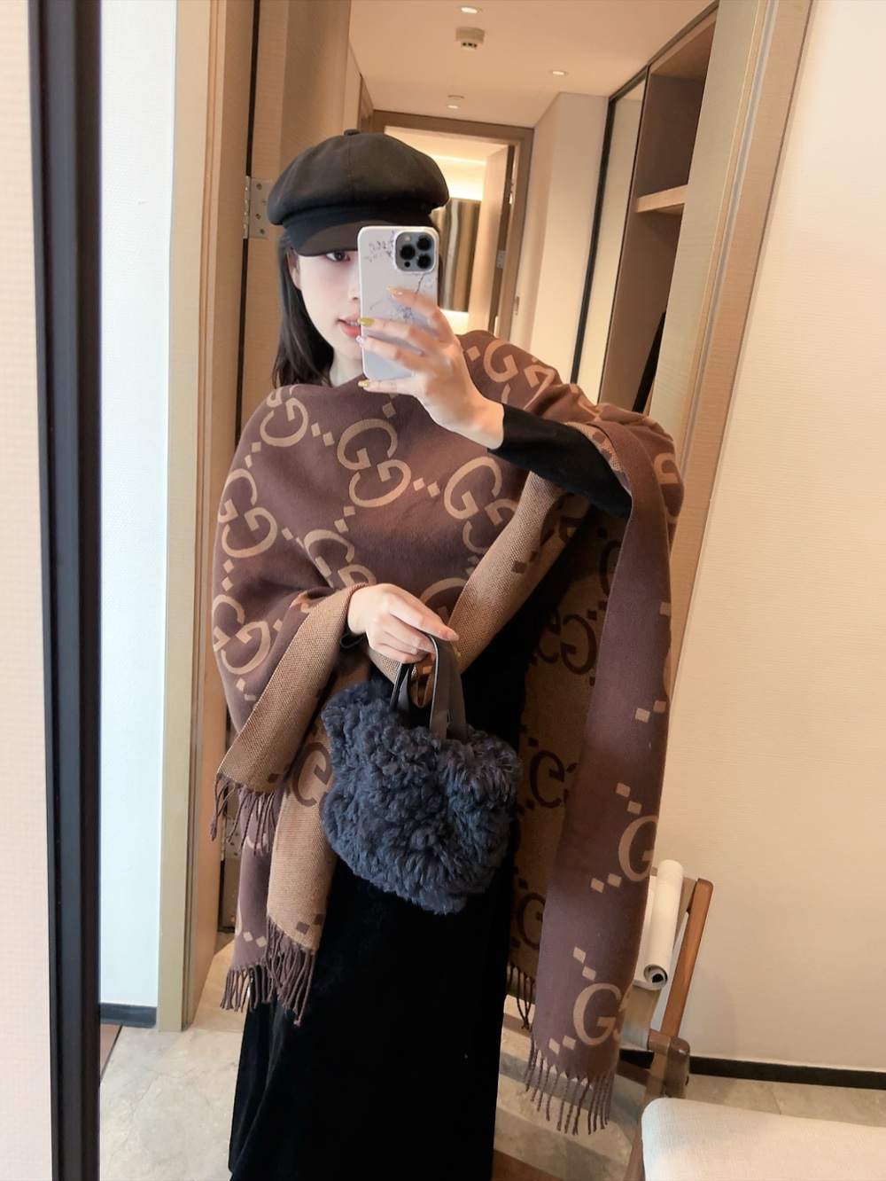 GEM256 new arrive  Hot sale dark brown color fashion beautiful  scarf  for woman gift  to choose 145x185cm
