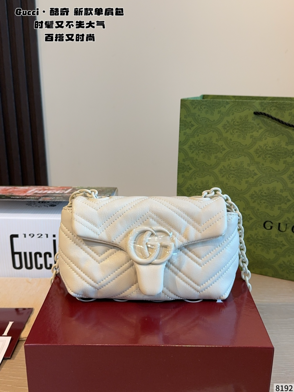 GEM186 New arrive fashion black white grey color bag for woman beautiful gift to choose gift size to choose 18*7*11cm