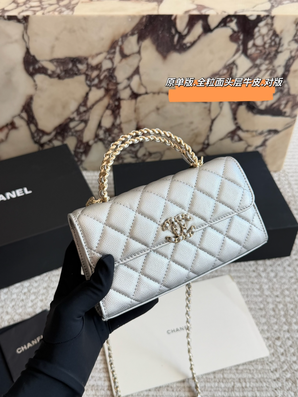 CEM393 New arrive fashion black white light blue silver khaki pink caramel color bag for woman beautiful gift to choose size 19*10cm