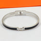 HEM74 mini  Stainless Steel Wedding gold silver color bracelet bangle Bague Femme for woman gift