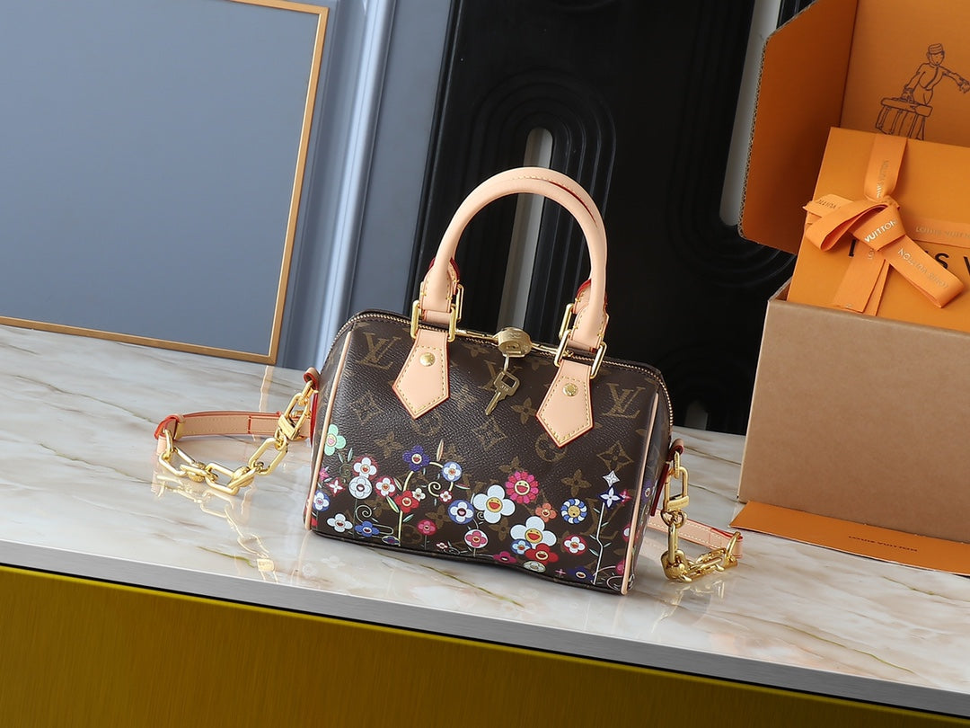 LEM244 Designer bag Classic Brown Wallet Shoulder bag Date Code Handbag Purse 20.5 x 13.5 x 12.0cm