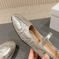 DEM346 Designer women's shoes women's flat shoes silver colors high quality sizes 35 to 42