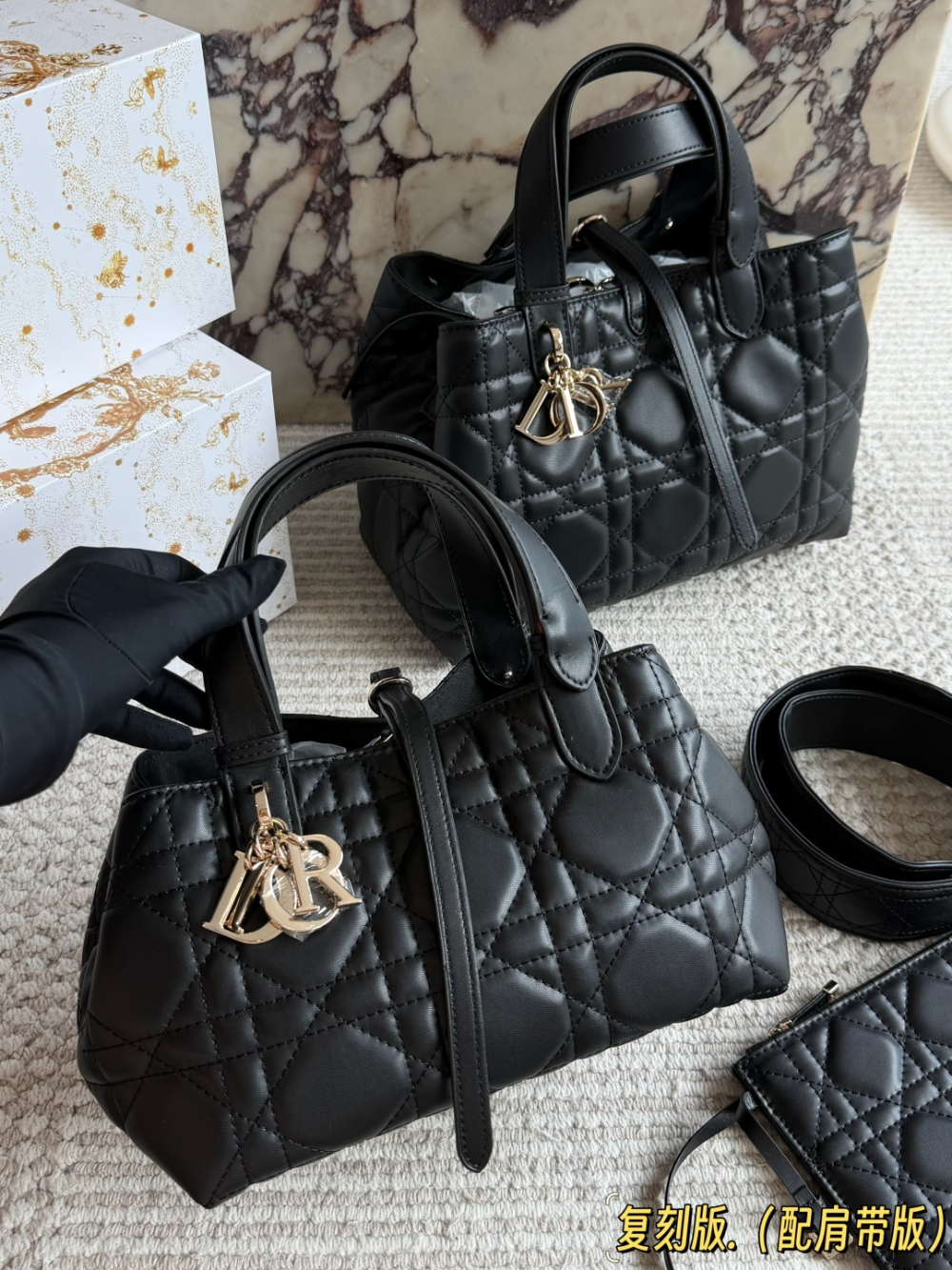 DEM373  New arrive fashion black white pink khaki beige color bag for woman beautiful gift to choose 2 size