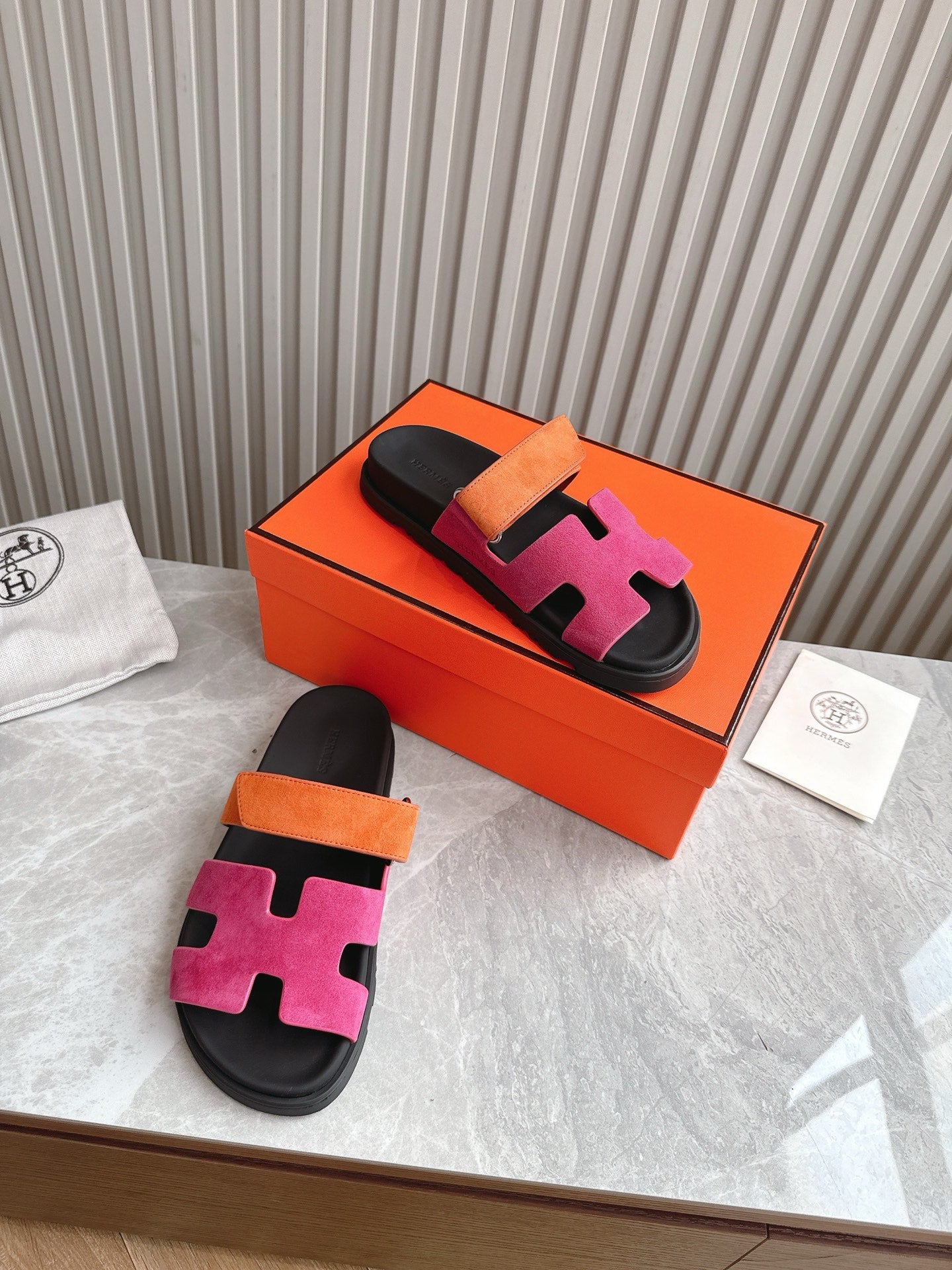 HEM101 Designer women Slippers sandals shoes for women mix color shoes high quality size 35 to 42