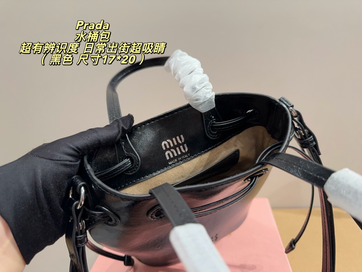 MIU05 New arrive fashion black white brown caramel color bag for woman beautiful gift to choose size 17*20CM
